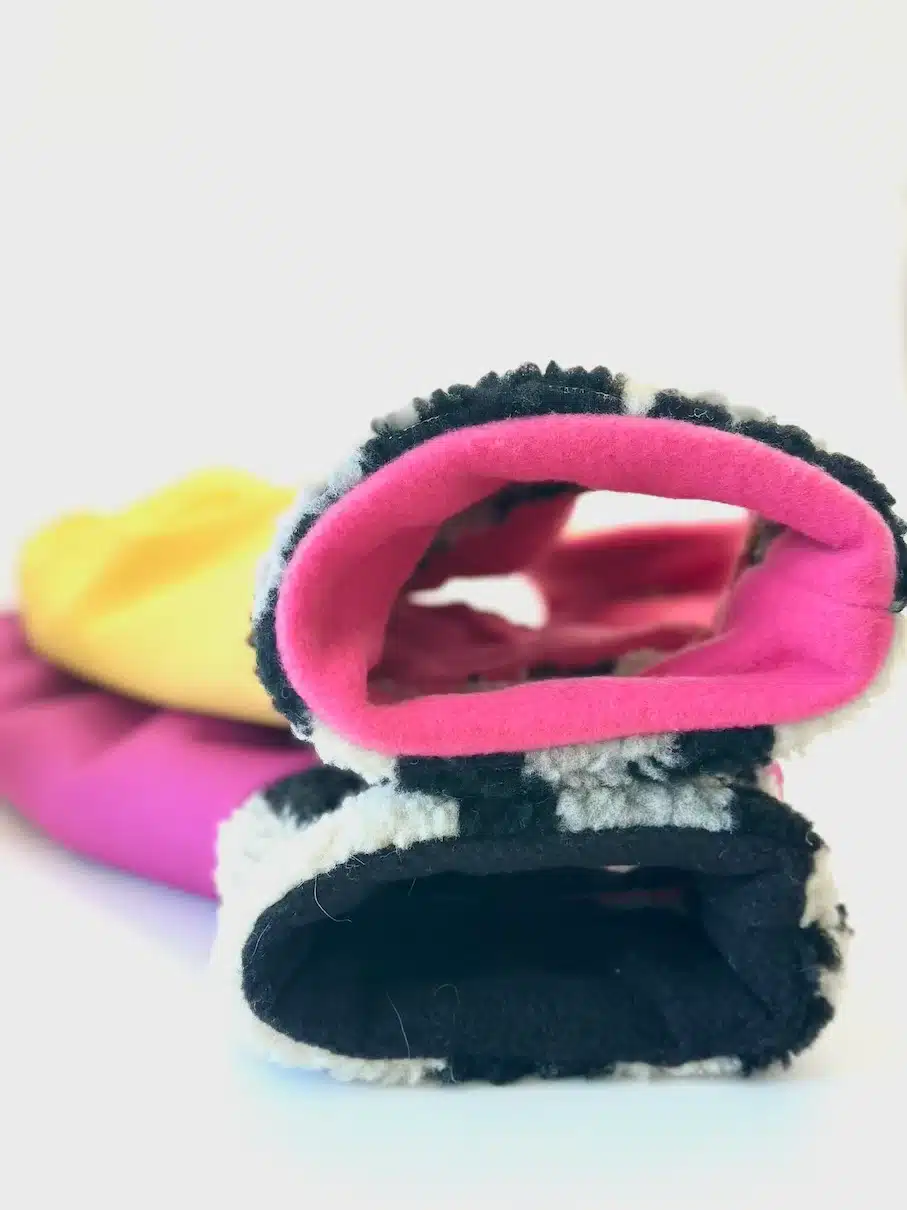 Sunny Lollipop & Pink Lollipop Softshellmantel für Hunde Hundemantel Bild mit beiden Mänteln